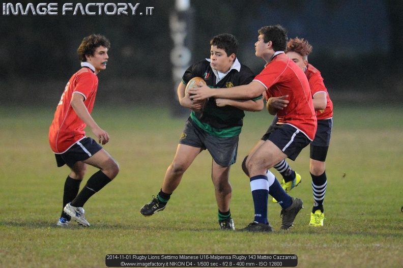 2014-11-01 Rugby Lions Settimo Milanese U16-Malpensa Rugby 143 Matteo Cazzamali.jpg
